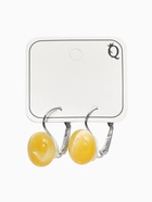 Серьги «Таблетка. Кошачий глаз», шарик, пластик, бежевые в серебре  (артикул 10967877)  большой выбор товаров оптом и в розницу по низким ценам с доставкой