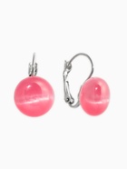 Серьги «Таблетка. Кошачий глаз», шарик, пластик, розовые в серебре  (артикул 10967878)  большой выбор товаров оптом и в розницу по низким ценам с доставкой