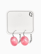 Серьги «Таблетка. Кошачий глаз», шарик, пластик, розовые в серебре  (артикул 10967878)  большой выбор товаров оптом и в розницу по низким ценам с доставкой