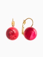 Серьги «Шар №14», пластик, малиновые в золоте  (артикул 10967898)  большой выбор товаров оптом и в розницу по низким ценам с доставкой
