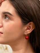 Серьги «Шар №14», пластик, малиновые в золоте - Фото 6