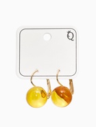 Серьги «Шар №14», пластик, жёлтые в золоте  (артикул 10967899)  большой выбор товаров оптом и в розницу по низким ценам с доставкой