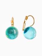 Серьги «Шар №14», пластик, голубые в золоте  (артикул 10967901)  большой выбор товаров оптом и в розницу по низким ценам с доставкой