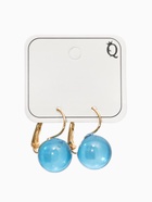 Серьги «Шар №14», пластик, синие в золоте  (артикул 10967902)  большой выбор товаров оптом и в розницу по низким ценам с доставкой