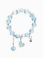 Браслет с подвесками «Сахарный. лошадка», d=6 см, шар №10/8, белый, голубой в серебре  (артикул 10967905)  большой выбор товаров оптом и в розницу по низким ценам с доставкой