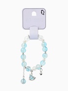 Браслет с подвесками «Сахарный. лошадка», d=6 см, шар №10/8, белый, голубой в серебре  (артикул 10967905)  большой выбор товаров оптом и в розницу по низким ценам с доставкой