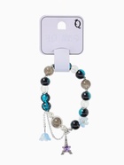 Браслет с подвесками «Сахарный. Башня с цветами», d=6 см, шар №10/8, чёрный, синий в серебре  (артикул 10967915)  большой выбор товаров оптом и в розницу по низким ценам с доставкой