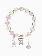 Браслет с подвесками «Сахарный. Мишка», шар №10/8, d=6 см, розовый, жёлтый в серебре  (артикул 10967918)  большой выбор товаров оптом и в розницу по низким ценам с доставкой