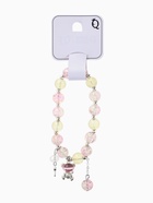 Браслет с подвесками «Сахарный. Мишка», шар №10/8, d=6 см, розовый, жёлтый в серебре  (артикул 10967918)  большой выбор товаров оптом и в розницу по низким ценам с доставкой