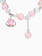Браслет с подвесками «Сахарный. Звезда», шар №10/8, d=6 см, розовый, белый матовый в серебре  (артикул 10967922)  большой выбор товаров оптом и в розницу по низким ценам с доставкой