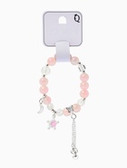 Браслет с подвесками «Сахарный. Ночное небо», d=6 см, шар № 10/8, розовый, белый в серебре  (артикул 10967926)  большой выбор товаров оптом и в розницу по низким ценам с доставкой