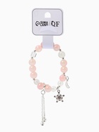 Браслет с подвесками «Сахарный. Ночное небо», d=6 см, шар № 10/8, розовый, белый в серебре  (артикул 10967926)  большой выбор товаров оптом и в розницу по низким ценам с доставкой