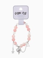 Браслет с подвесками «Сахарный. Сердце текучее», d=6 см, шар № 10/8, белый, розовый в серебре  (артикул 10967928)  большой выбор товаров оптом и в розницу по низким ценам с доставкой