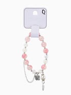 Браслет с подвесками «Сахарный. Бабочка и перо», d=6 см, шар № 10/8, розовый в серебре  (артикул 10967931)  большой выбор товаров оптом и в розницу по низким ценам с доставкой