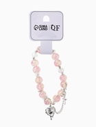 Браслет с подвесками «Сахарный. Сердце, искра», d=6 см, шар № 10/8, розовый, бежевый в серебре  (артикул 10967933)  большой выбор товаров оптом и в розницу по низким ценам с доставкой