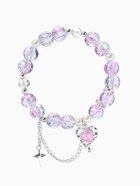 Браслет с подвесками «Сахарный. Сердце, искра», d=6 см, шар № 10/8, розовый, фиолетовый в серебре  (артикул 10967934)  большой выбор товаров оптом и в розницу по низким ценам с доставкой