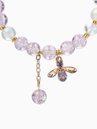 Браслет с подвесками «Сахарный. Пчёлка», d=6 см, шар №8, фиолетовый в золоте  (артикул 10967935)  большой выбор товаров оптом и в розницу по низким ценам с доставкой