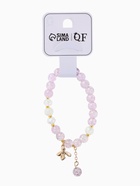 Браслет с подвесками «Сахарный. Пчёлка», d=6 см, шар №8, фиолетовый в золоте  (артикул 10967935)  большой выбор товаров оптом и в розницу по низким ценам с доставкой