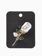 Брошь «Жемчуг. Цветок Роза», белая в серебре  (артикул 10968165)  большой выбор товаров оптом и в розницу по низким ценам с доставкой