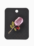 Брошь «Жемчуг. Цветок Роза», розовая в золоте - Фото 4