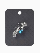 Брошь «Конфета с кристальным сердцем» голубая в серебре  (артикул 10968168)  большой выбор товаров оптом и в розницу по низким ценам с доставкой