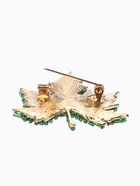 Брошь «Лист кленовый», стеклярус, зелёная в золоте  (артикул 10968172)  большой выбор товаров оптом и в розницу по низким ценам с доставкой