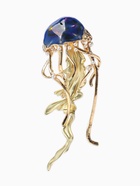 Брошь «Медуза морская», синяя в золоте  (артикул 10968174)  большой выбор товаров оптом и в розницу по низким ценам с доставкой