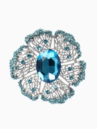 Брошь «Цветок сапфировый», стразы, синий в серебре  (артикул 10968185)  большой выбор товаров оптом и в розницу по низким ценам с доставкой