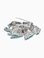 Брошь «Цветок сапфировый», стразы, синий в серебре  (артикул 10968185)  большой выбор товаров оптом и в розницу по низким ценам с доставкой