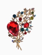 Брошь «Лист осенний ажурный», стразы, разноцветная в золоте  (артикул 10968187)  большой выбор товаров оптом и в розницу по низким ценам с доставкой