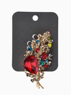 Брошь «Лист осенний ажурный», стразы, разноцветная в золоте  (артикул 10968187)  большой выбор товаров оптом и в розницу по низким ценам с доставкой