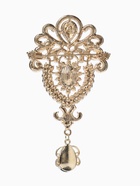 Брошь «Императрица .вензеля», белая в золоте  (артикул 10968189)  большой выбор товаров оптом и в розницу по низким ценам с доставкой