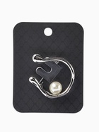 Брошь «Подкова с бусиной», №10, белая в серебре  (артикул 10968196)  большой выбор товаров оптом и в розницу по низким ценам с доставкой