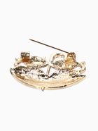 Брошь «Кошки в зонте», коричневая в золоте  (артикул 10968206)  большой выбор товаров оптом и в розницу по низким ценам с доставкой