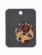 Брошь «Кошки в зонте», коричневая в золоте  (артикул 10968206)  большой выбор товаров оптом и в розницу по низким ценам с доставкой