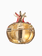 Брошь «Гранат с зернами в разрезе», красная, белая в золоте  (артикул 10968207)  большой выбор товаров оптом и в розницу по низким ценам с доставкой