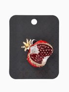 Брошь «Гранат с зернами в разрезе», красная, белая в золоте  (артикул 10968207)  большой выбор товаров оптом и в розницу по низким ценам с доставкой