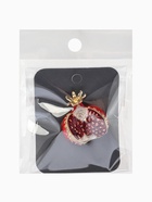 Брошь «Гранат с зернами в разрезе», красная, белая в золоте  (артикул 10968207)  большой выбор товаров оптом и в розницу по низким ценам с доставкой