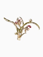 Брошь «Цветы Ирисы с жемчугом», красная, зелёная  (артикул 10968208)  большой выбор товаров оптом и в розницу по низким ценам с доставкой