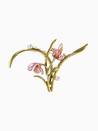 Брошь «Цветы Ирисы с жемчугом», красная, розовая  (артикул 10968209)  большой выбор товаров оптом и в розницу по низким ценам с доставкой