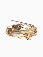 Брошь «Ежик с цветами», коричневая, оранжевая в золоте  (артикул 10968212)  большой выбор товаров оптом и в розницу по низким ценам с доставкой