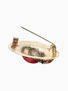 Брошь «Шляпа с цветком», разноцветная в черненом золоте  (артикул 10968213)  большой выбор товаров оптом и в розницу по низким ценам с доставкой