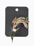 Брошь «Колосья пшеницы с жемчужиной», разноцветная в золоте  (артикул 10968217)  большой выбор товаров оптом и в розницу по низким ценам с доставкой