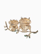 Брошь «Совы на ветке», разноцветная в золоте  (артикул 10968222)  большой выбор товаров оптом и в розницу по низким ценам с доставкой