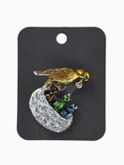 Брошь «Птица с птенцами в гнезде», разноцветная в серебре  (артикул 10968224)  большой выбор товаров оптом и в розницу по низким ценам с доставкой