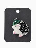 Брошь «Ежик в шапке со звездой», разноцветная в чернёном серебре  (артикул 10968225)  большой выбор товаров оптом и в розницу по низким ценам с доставкой