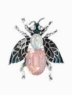 Брошь «Муха с резными крыльями», зелёная, розовая в чернёном серебре  (артикул 10968229)  большой выбор товаров оптом и в розницу по низким ценам с доставкой