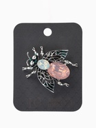 Брошь «Муха с резными крыльями», зелёная, розовая в чернёном серебре  (артикул 10968229)  большой выбор товаров оптом и в розницу по низким ценам с доставкой