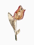 Брошь «Цветок Тюльпан», стразы, красная, зелёная в золоте  (артикул 10968232)  большой выбор товаров оптом и в розницу по низким ценам с доставкой