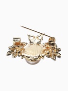 Брошь «Жук роскошный», жемчуг, кристаллы, белая, радужная в золоте  (артикул 10968238)  большой выбор товаров оптом и в розницу по низким ценам с доставкой